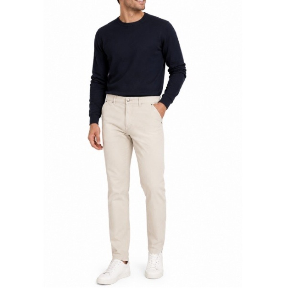 Charles Tyrwhitt Men's Limestone Performance Slim 5 Pocket Trouser Size 36W NWT